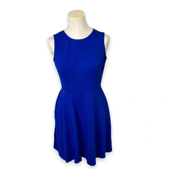 Marc New York | Dresses | Marc New York Andrew Marc Royal Blue Sleeveless  Fit And Flare Dress Size | Poshmark